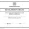 Scholarship Award Certificate Template | Certificate within Scholarship Certificate Template Word