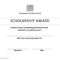 Scholarship Certificate Award | Templates At Inside Scholarship Certificate Template