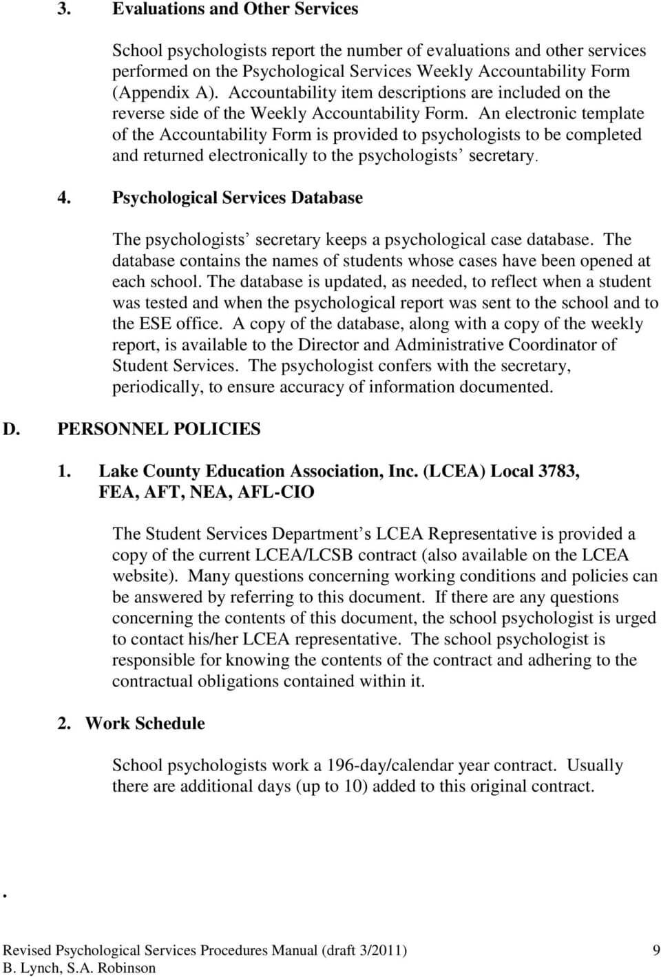 School Psychologist Handbook – Pdf Free Download With Regard To School Psychologist Report Template