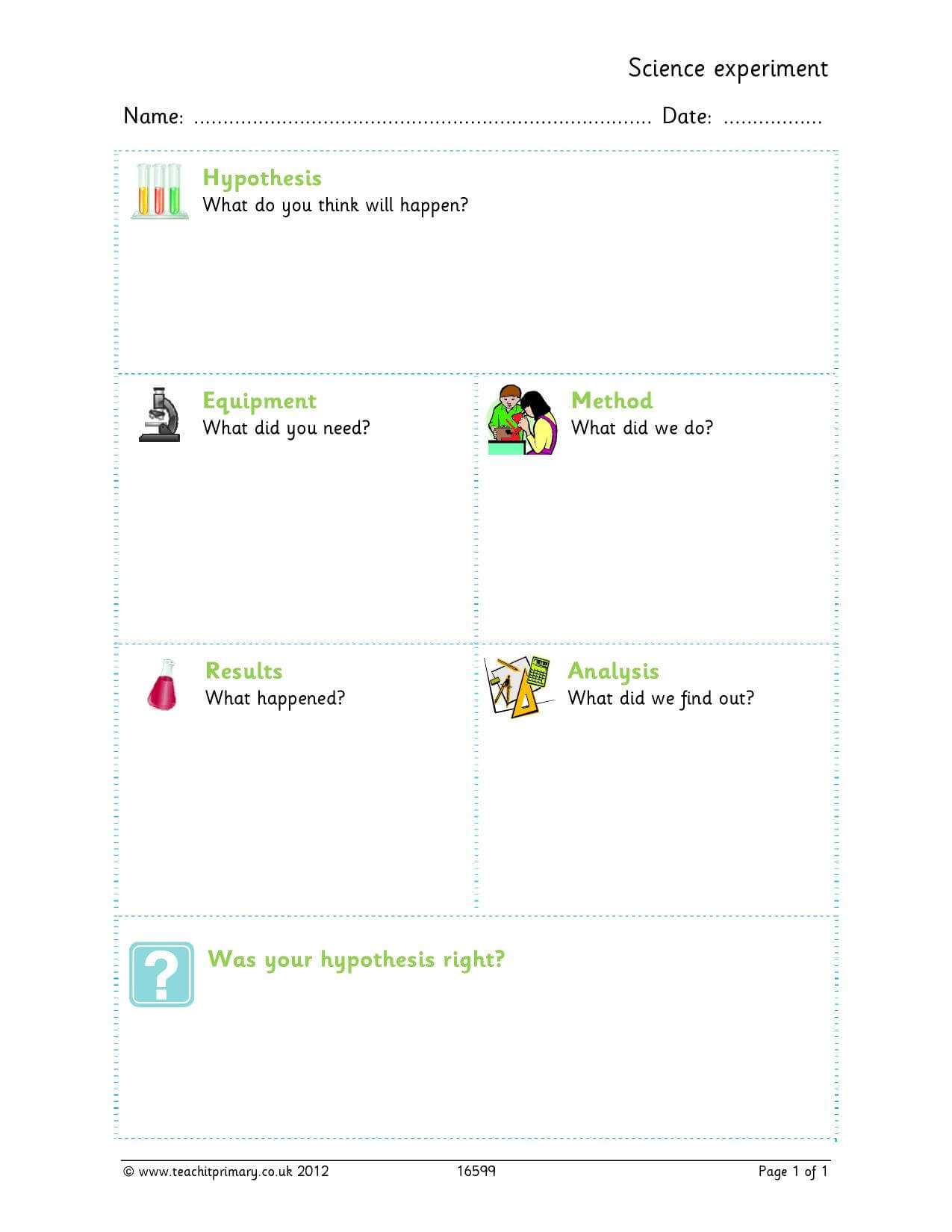 Science Experiment Template Regarding Science Report Template Ks2