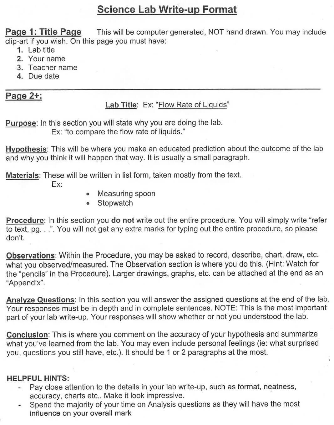 Science Ir Report Example Written Formatting Reports For Ir Report Template