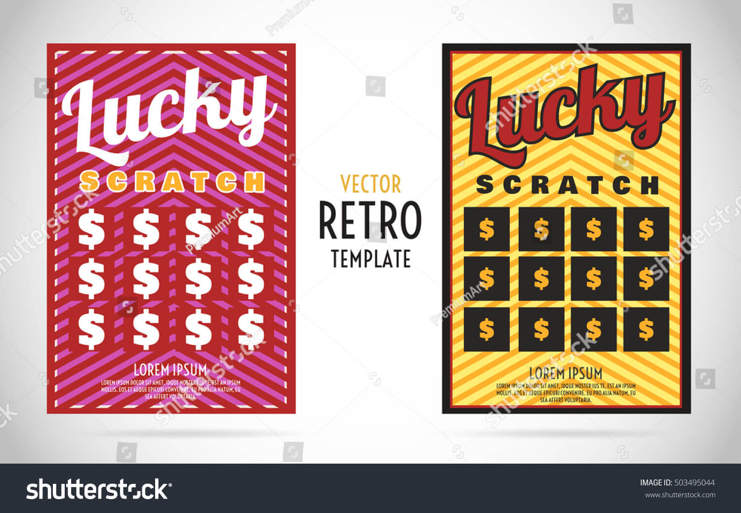 Scratch Off Lottery Card Ticket Vector Stock Vector (Royalty For Scratch Off Card Templates
