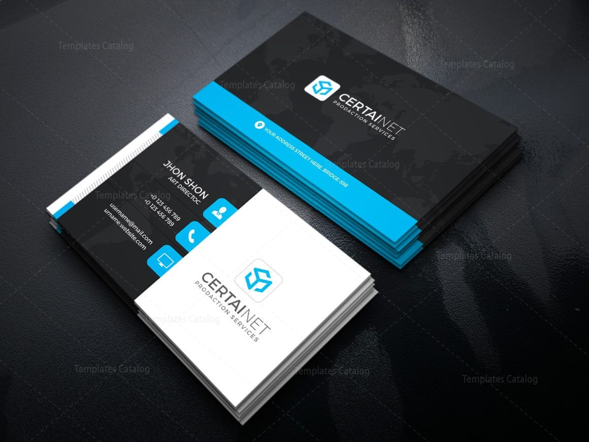 Security Company Corporate Business Card Template 000925 Within Company Business Cards Templates
