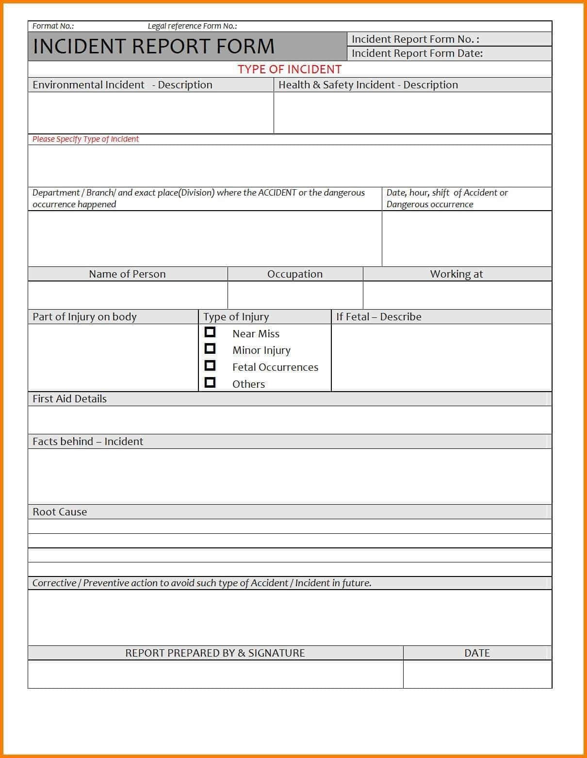 Security Incident Report Writing Example And How To Write A Throughout Office Incident Report Template