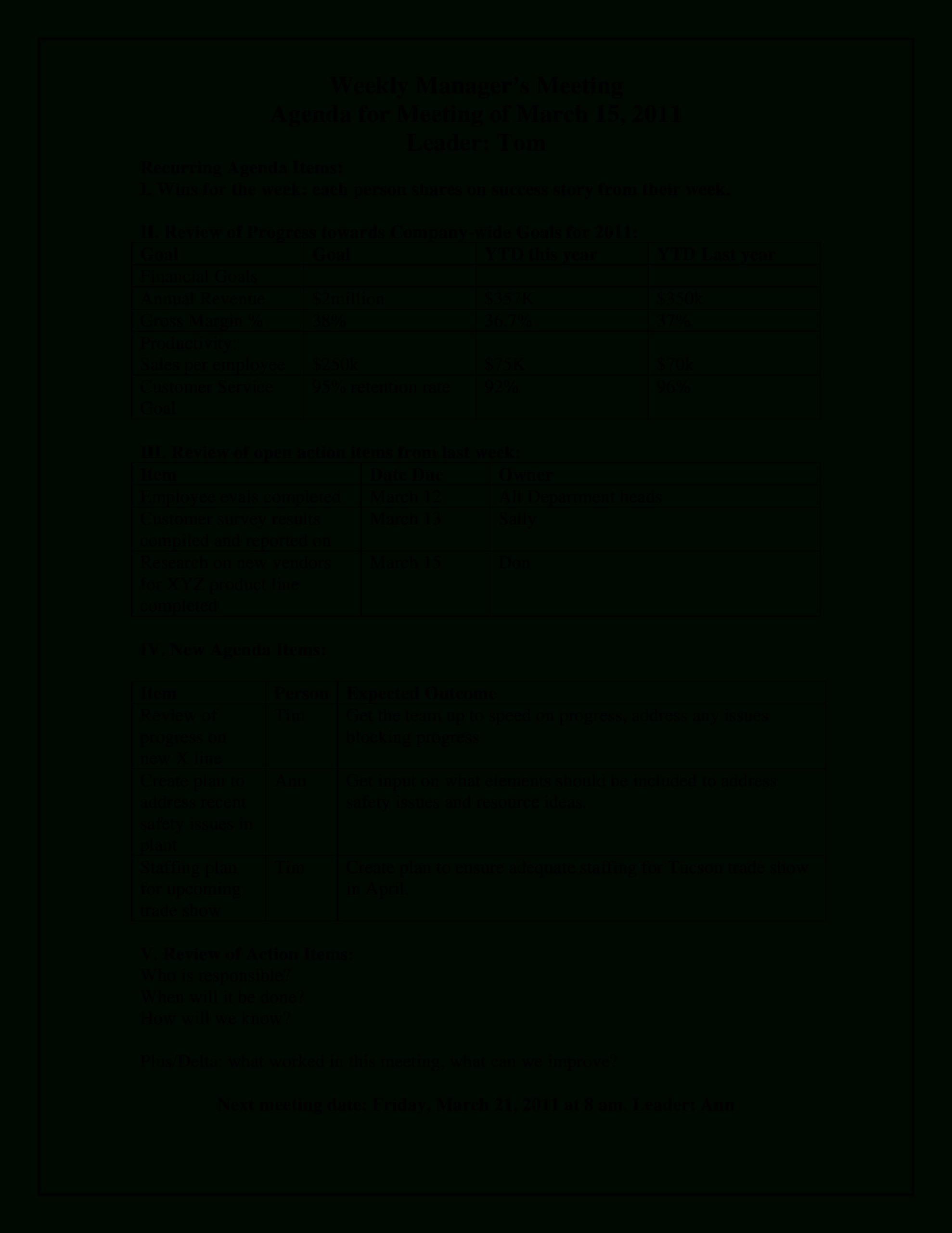 Service Meeting Schedule Template – Ironi.celikdemirsan Throughout Free Meeting Agenda Templates For Word