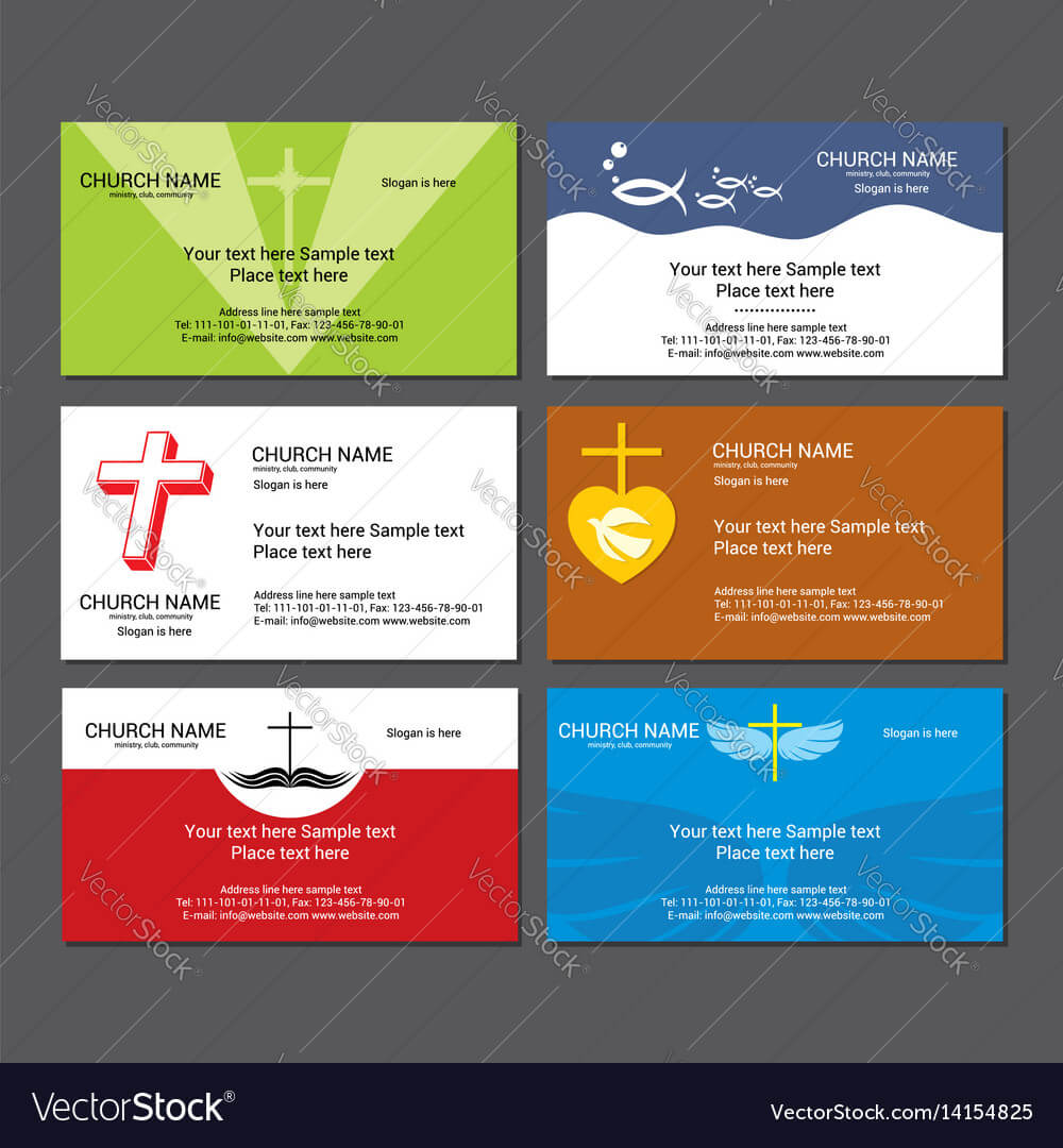 Set Christian Business Cards For The Church Inside Christian Business Cards Templates Free