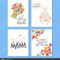 Set Mothers Day Cards Templates Hand Written Lettering With Regard To Mothers Day Card Templates