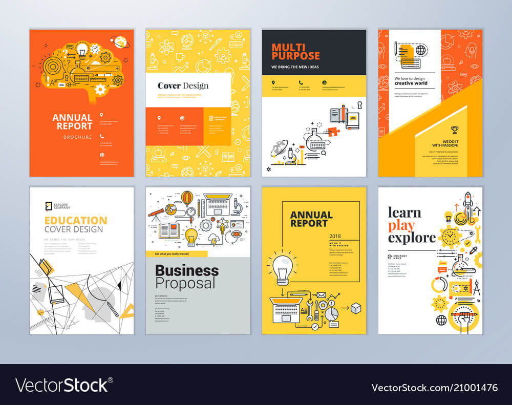 Set Of Brochure Design Templates Of Education Inside Brochure Design Templates For Education