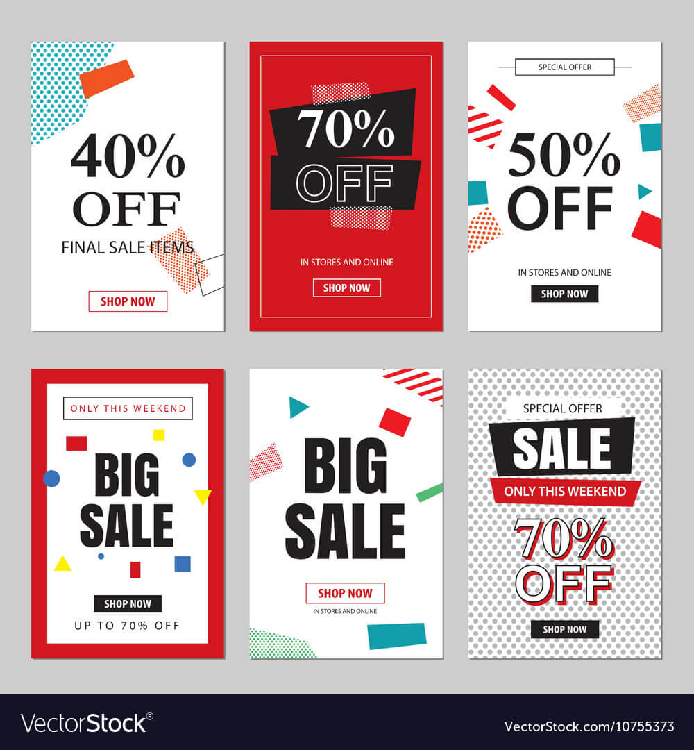Set Of Sale Website Banner Templates Within Free Online Banner Templates
