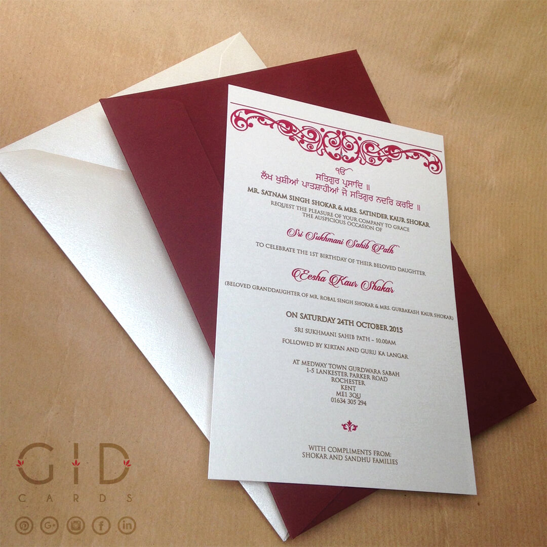 Sikh Faith Religious Invitations On Behance Within Death Anniversary Cards Templates