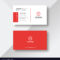Simple And Clean Red And White Business Card For Visiting Card Templates Download