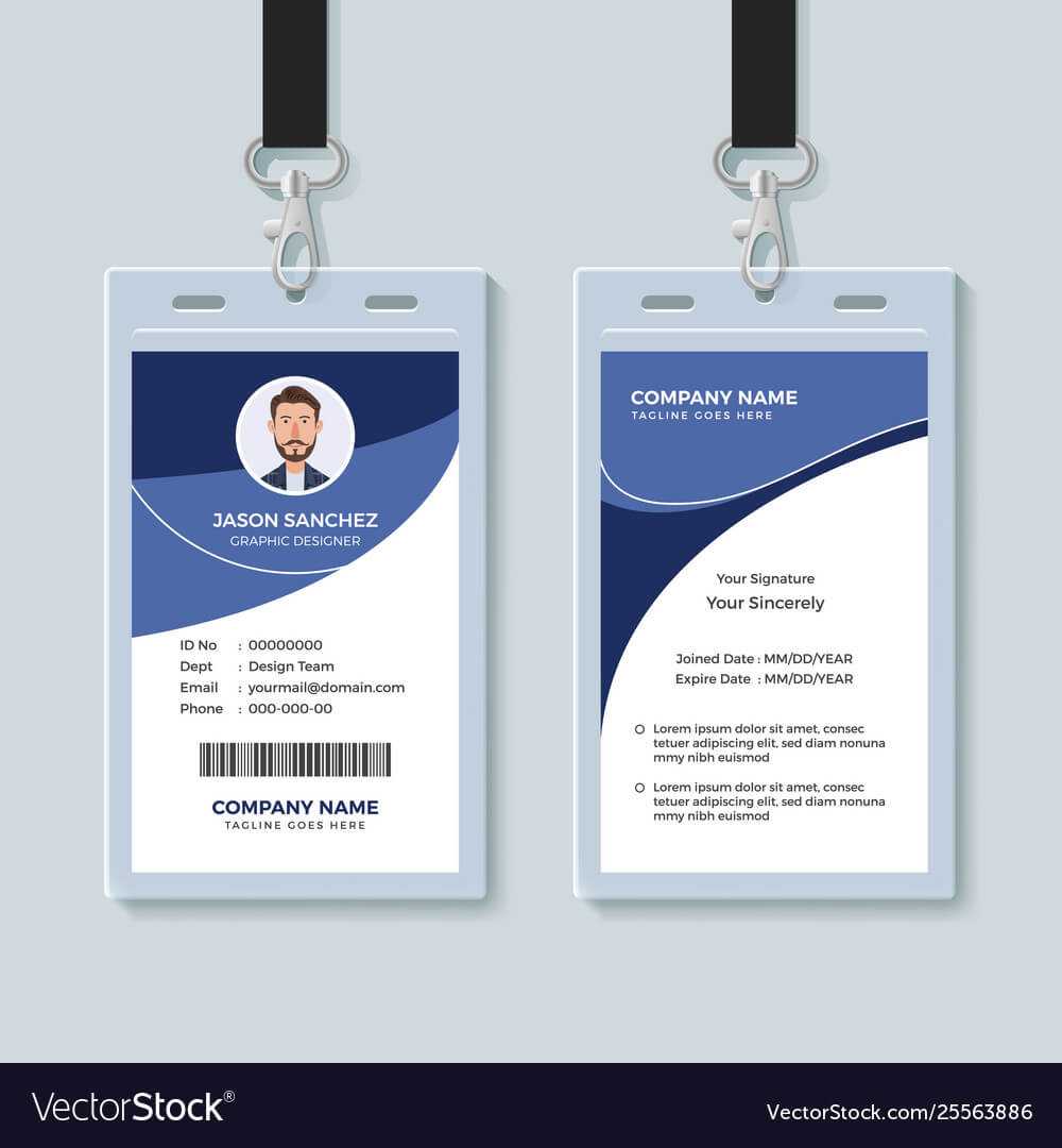 Simple Corporate Id Card Design Template Intended For Company Id Card Design Template