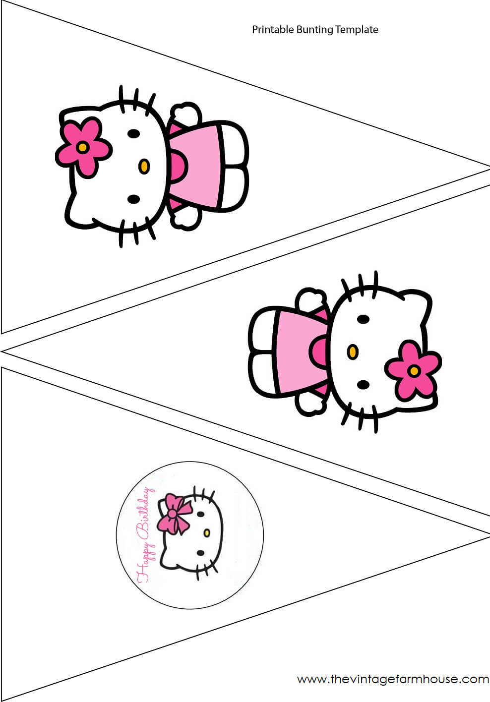 Simple Cute Hello Kitty Free Printable Kit. – Oh My Fiesta Within Hello Kitty Banner Template