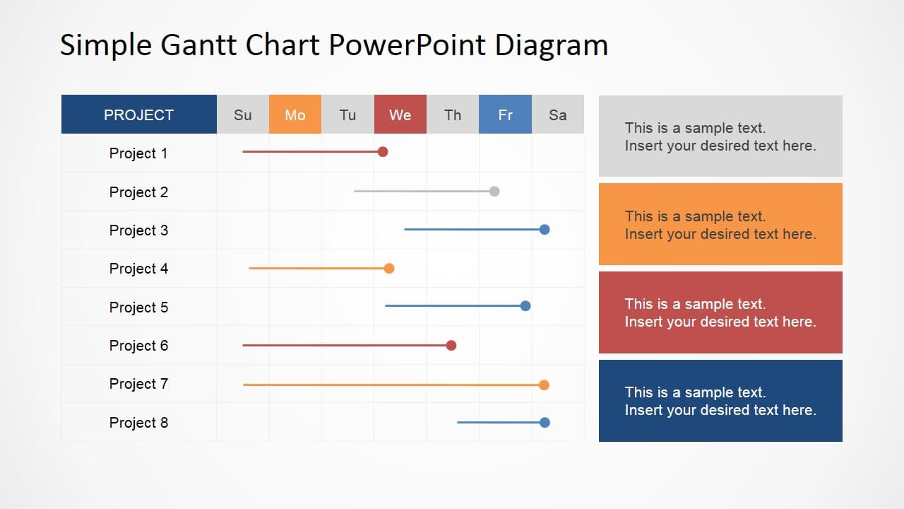 Simple Gantt Chart Powerpoint Diagram Slidemodel Business Regarding Project Schedule Template Powerpoint