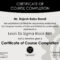 Six Sigma Black Belt Certificate Template – Carlynstudio Inside Green Belt Certificate Template
