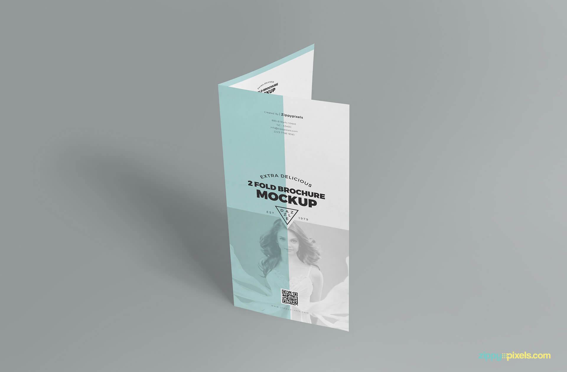 Slick Free 2 Fold Brochure Mockup Psd | Zippypixels Inside 2 Fold Brochure Template Free