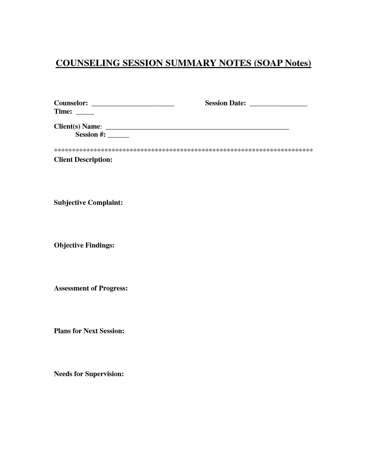 Soap Notes Template For Counseling – Google Search | Soap Inside Soap Note Template Word