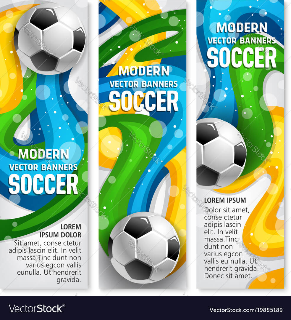 Soccer Ball Banner Of Football Sport Club Template Within Sports Banner Templates