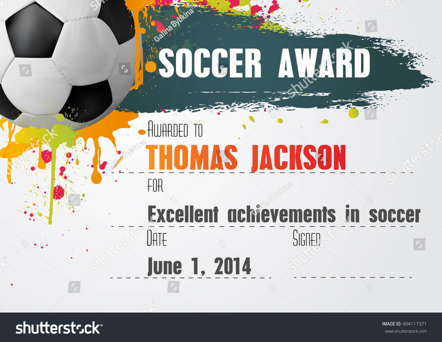 Soccer Certificate Template Football Ball Icon Stock Vector For Soccer Certificate Template