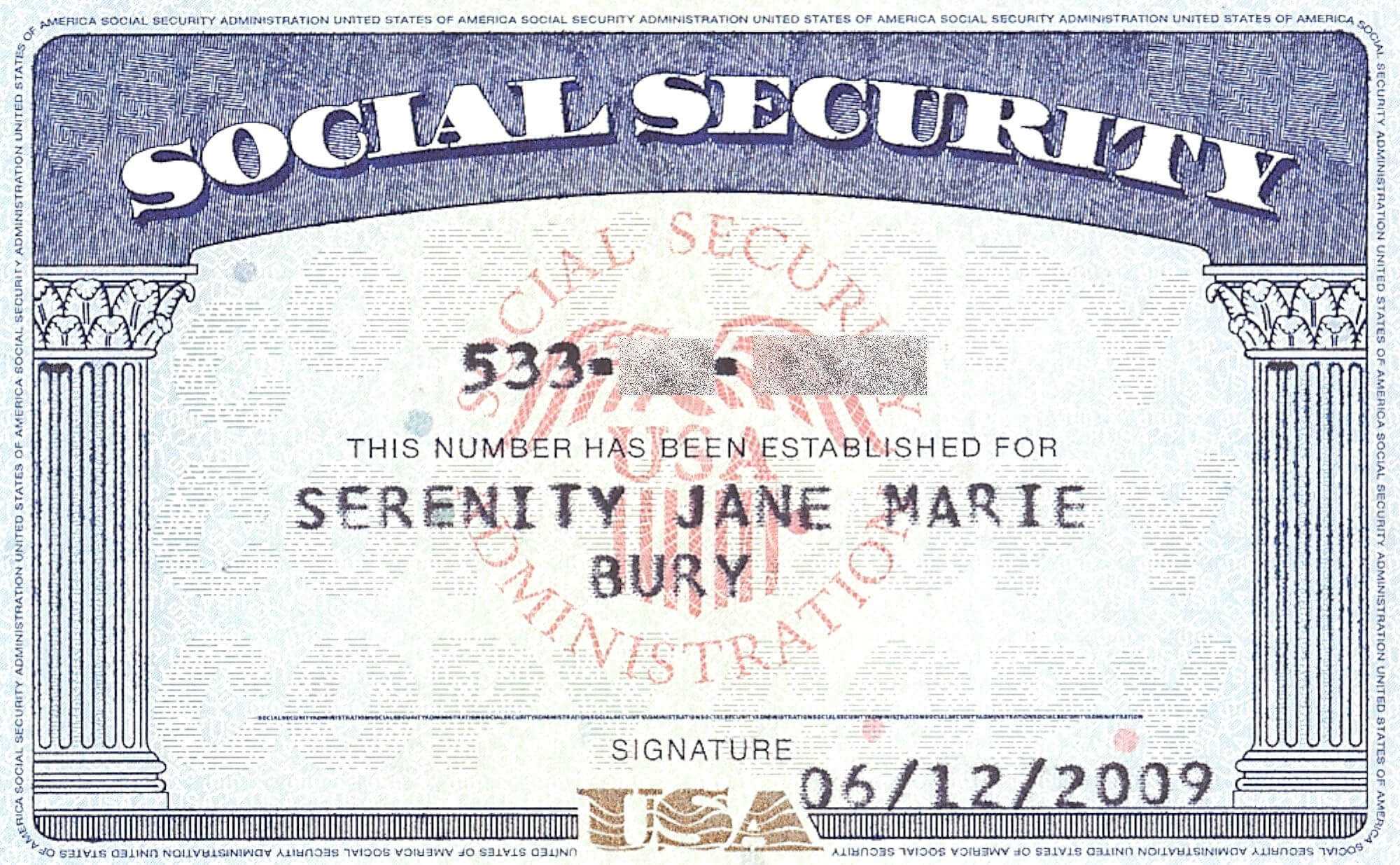 Social Security Card Blank Cards Blank Cards Card Templates With 