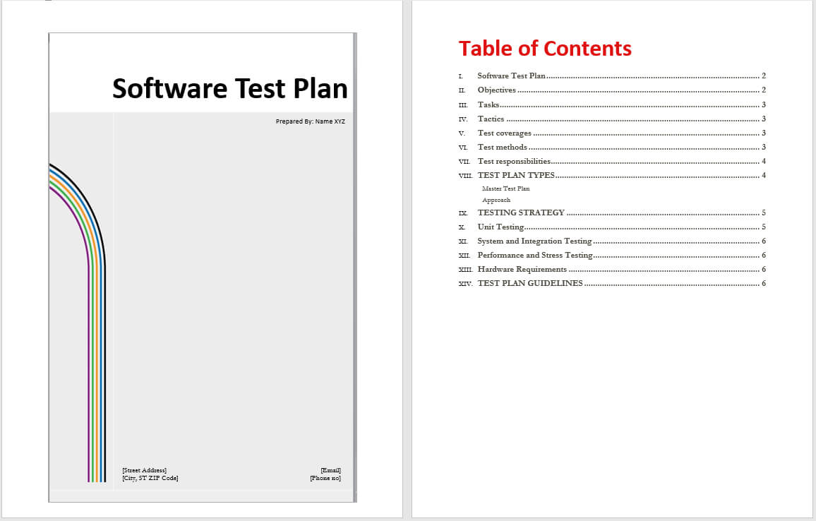 Software Test Plan Template – Word Templates With Regard To Software Test Plan Template Word