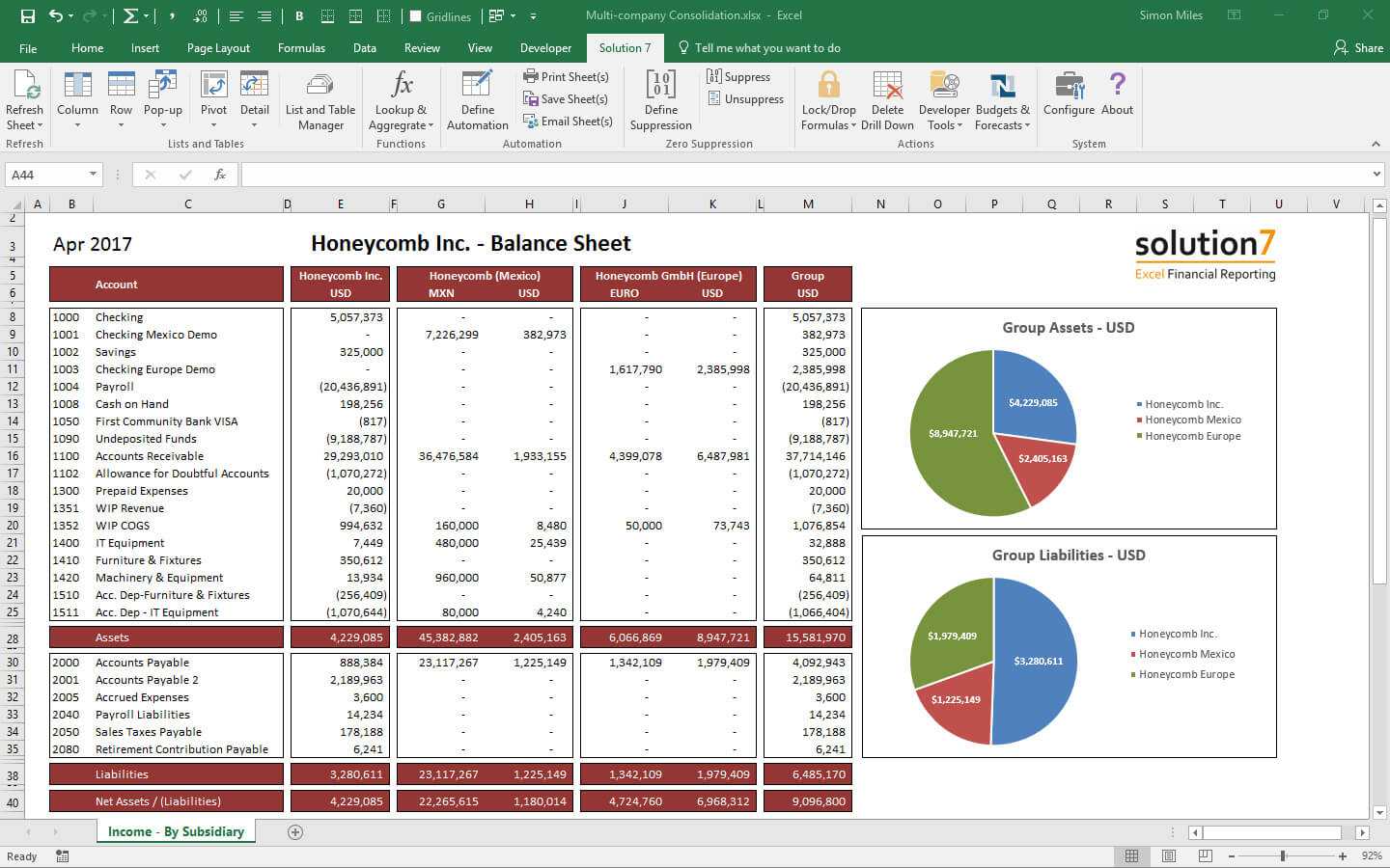 Solution 7 Excel Financial Reporting & Planning For Netsuite Within Financial Reporting Templates In Excel