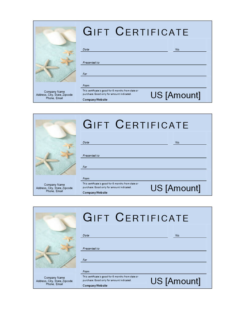 Spa Gift Voucher With Cash Value | Templates At Inside Golf Gift Certificate Template