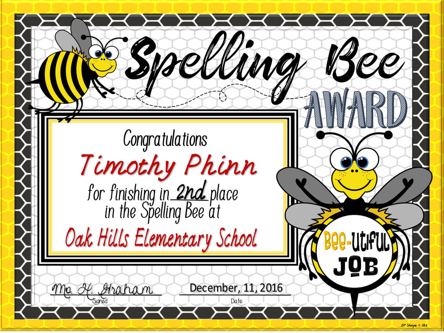 Spelling Bee Awards ~ Fillable | Spelling Bee, Certificate With Regard To Spelling Bee Award Certificate Template