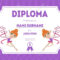 Sports Award Diploma Template, Kids Certificate With Gymnast.. In Gymnastics Certificate Template