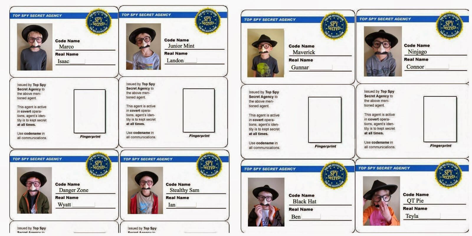 Spy Id Card | We Also Sent Each Boy Home With His Own Set Of Throughout Spy Id Card Template