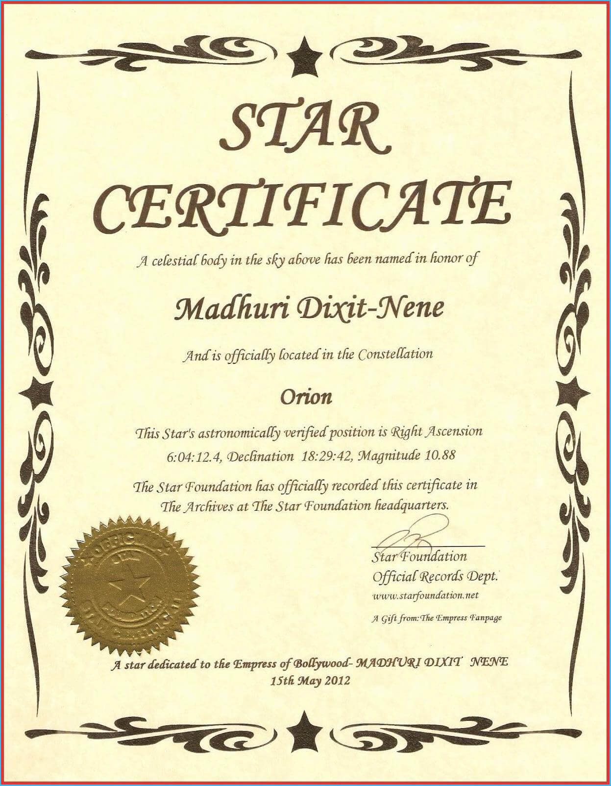 Star Certificate Templates Free – Zimer.bwong.co For Star Certificate Templates Free