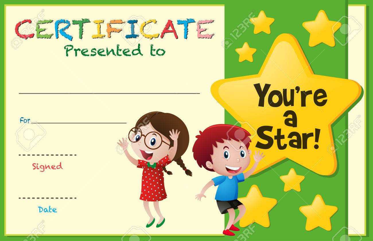 Star Certificate Templates Free – Zimer.bwong.co Regarding Star Award Certificate Template