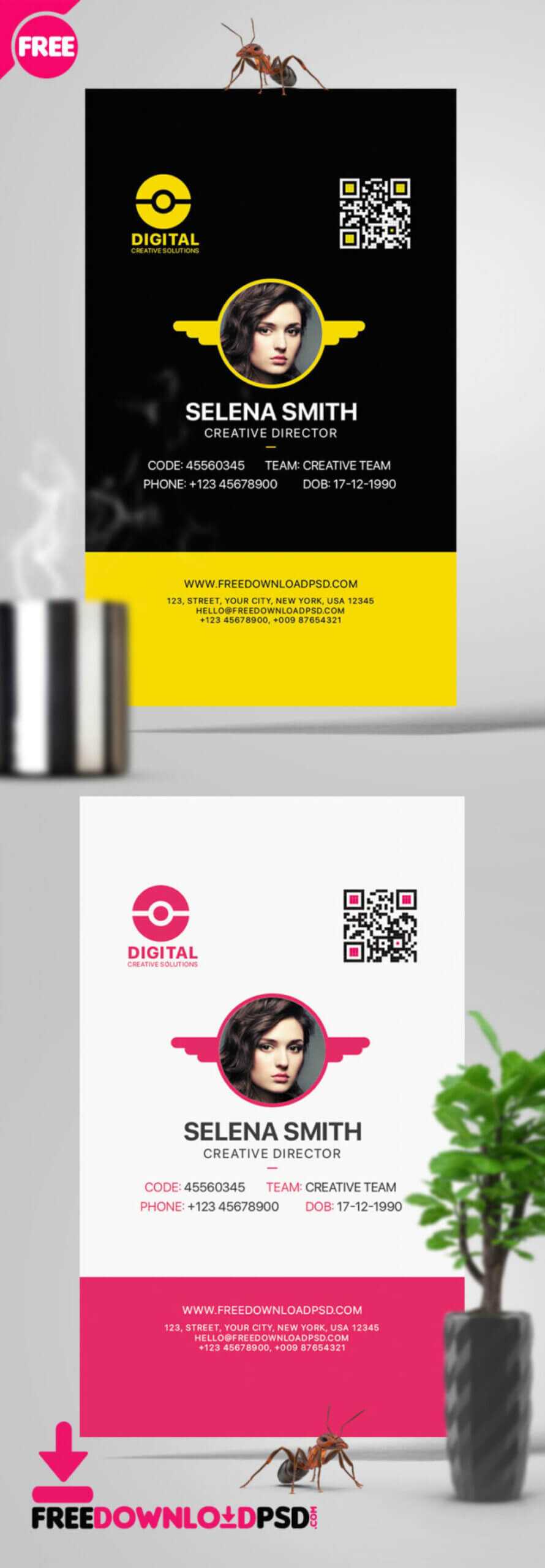 Stirring Id Card Template Photoshop Ideas Identity Vertical In Personal Identification Card Template