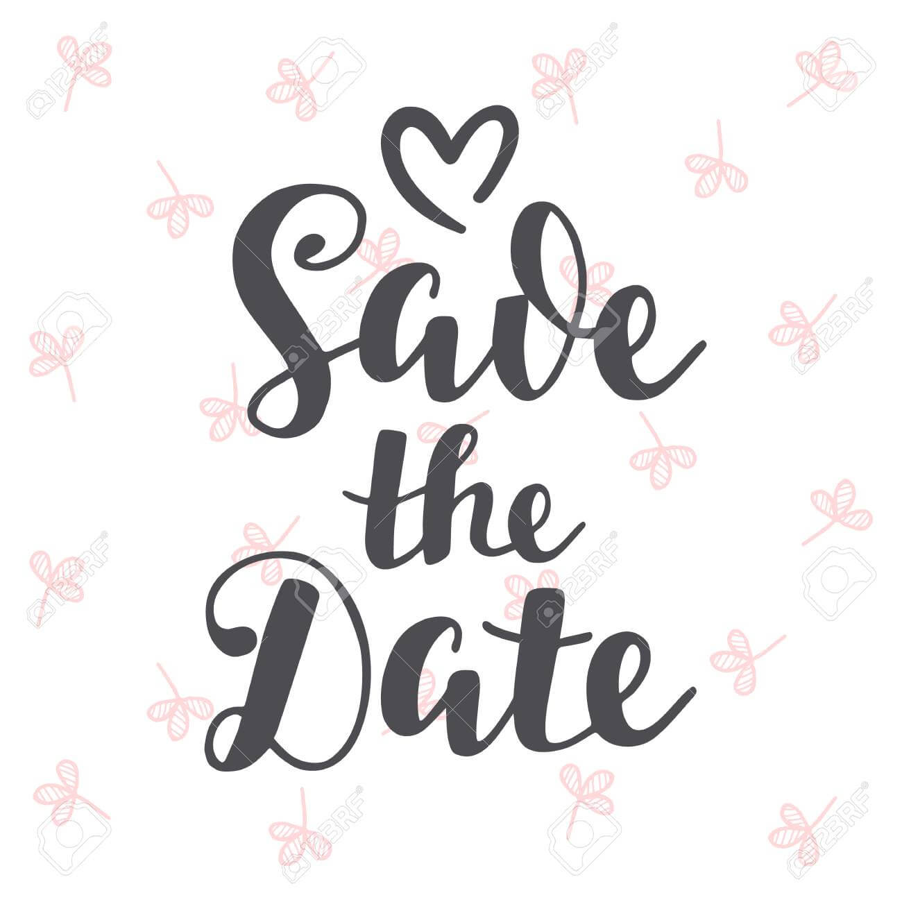 Stock Illustration Inside Save The Date Banner Template