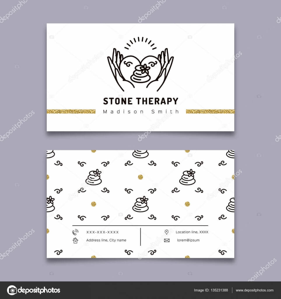 Stone Therapy Business Card. Massage, Beauty Spa, Relax With Regard To Massage Therapy Business Card Templates
