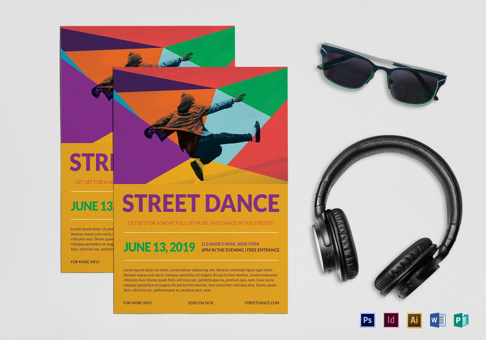 Street Dance Flyer Template With Dance Flyer Template Word
