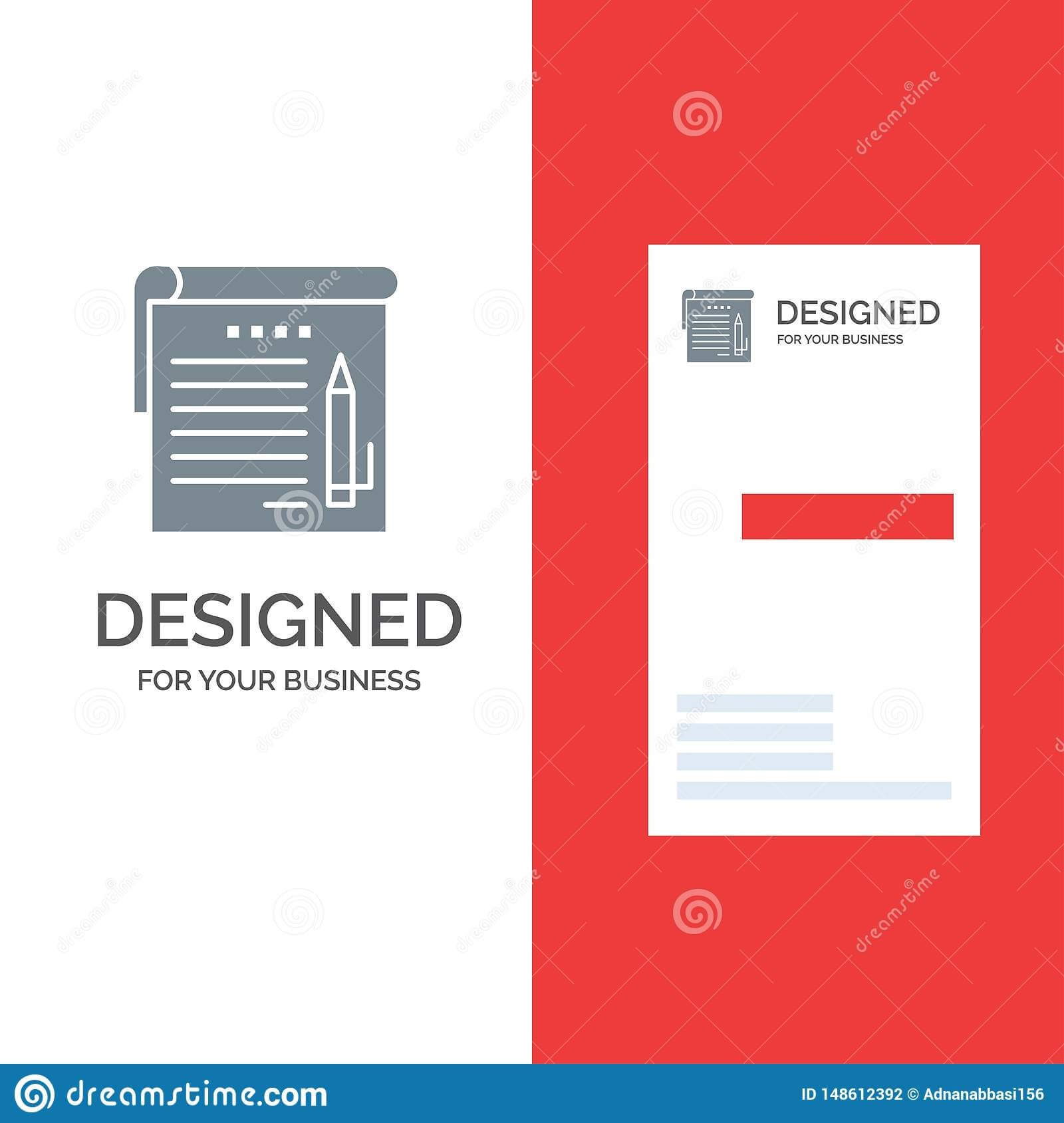 Student, Notes, Note, Education Grey Logo Design And Regarding Student Business Card Template