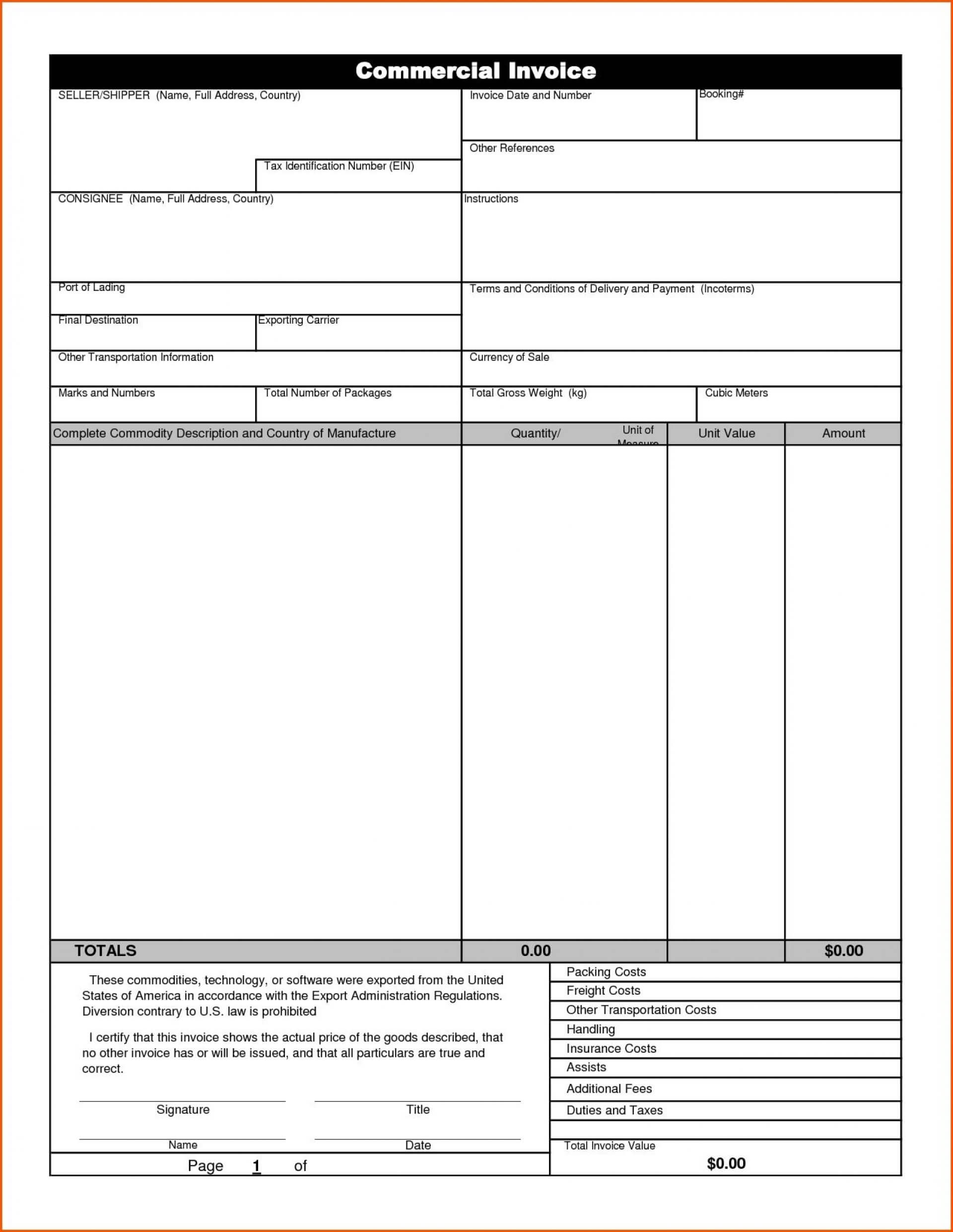 Stunning Commercial Invoice Template Word Ideas In Commercial Invoice Template Word Doc
