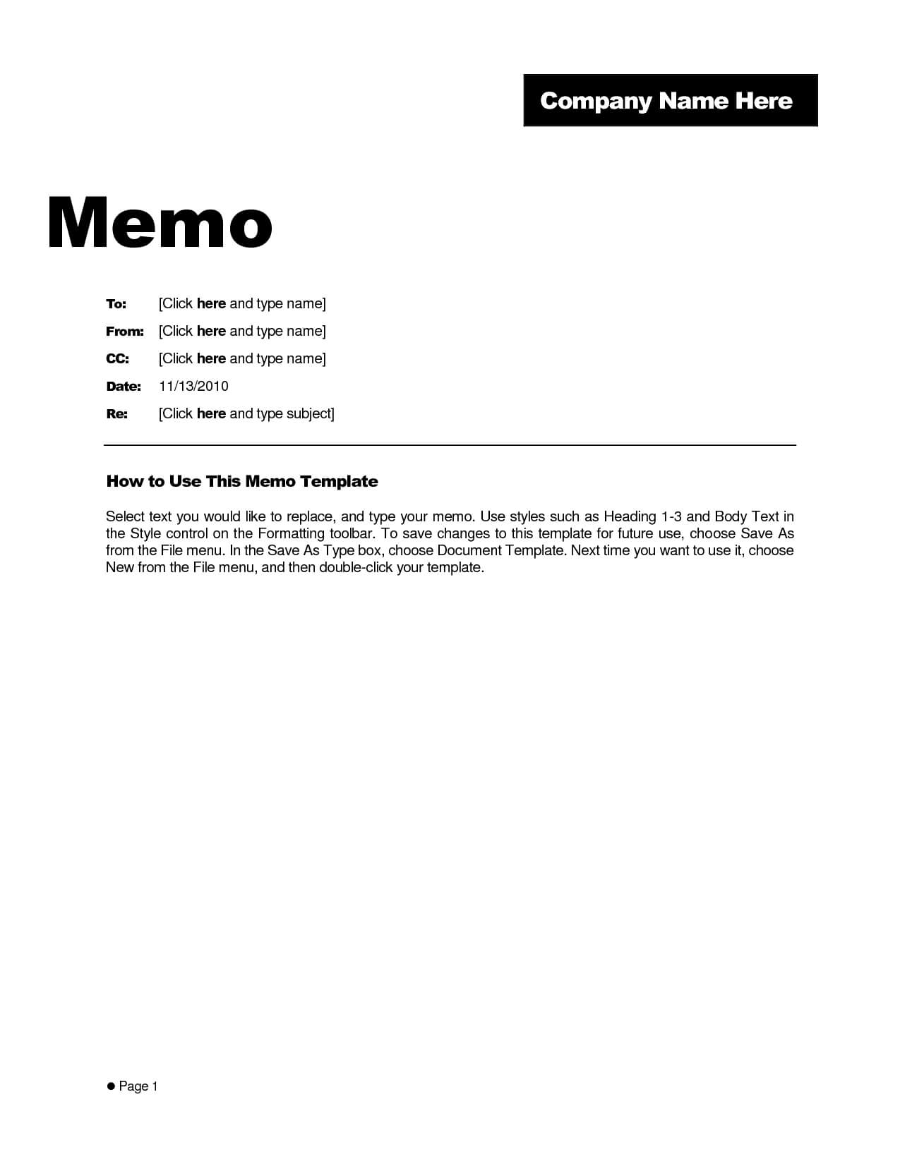 Stupendous Ms Word Memo Templates Template Ideas Microsoft With Memo Template Word 2010