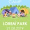 Summer Camp Brochure Template. Outdoor Recreation Flyer, Booklet,.. Intended For Summer Camp Brochure Template Free Download