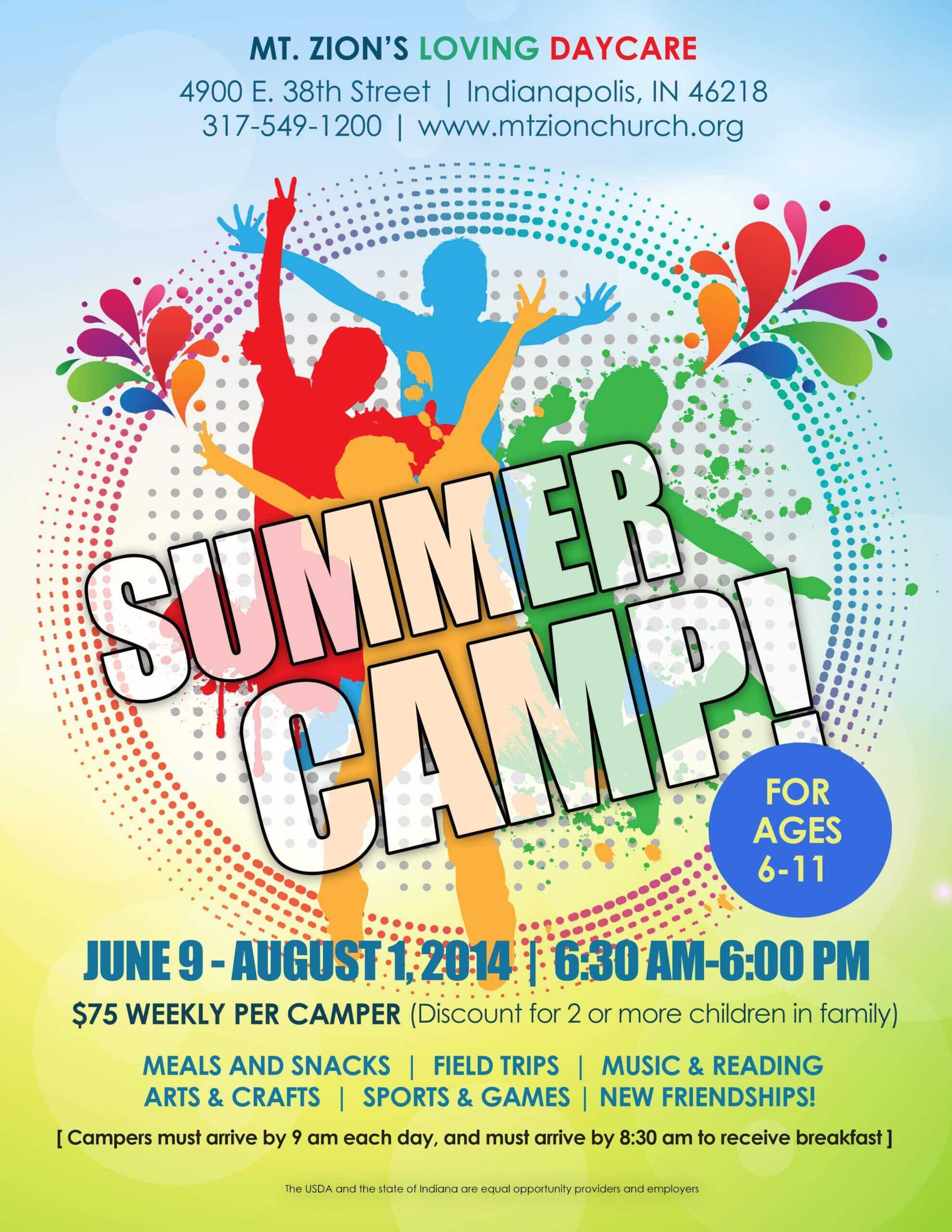 Summer Camp Flyer Idea | Summer Camp Crafts, Summer Camps For Summer Camp Brochure Template Free Download