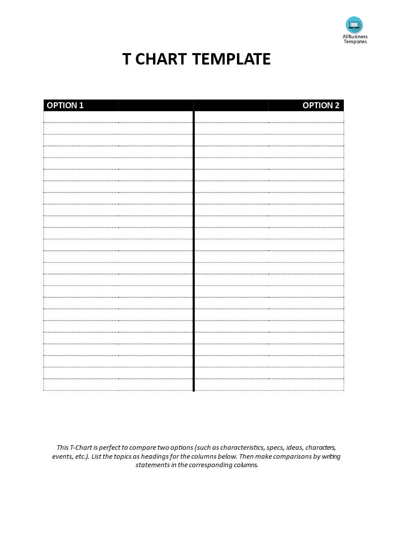 T Chart Template Portrait – Do You Need A Blank T Chart With Regard To T Chart Template For Word