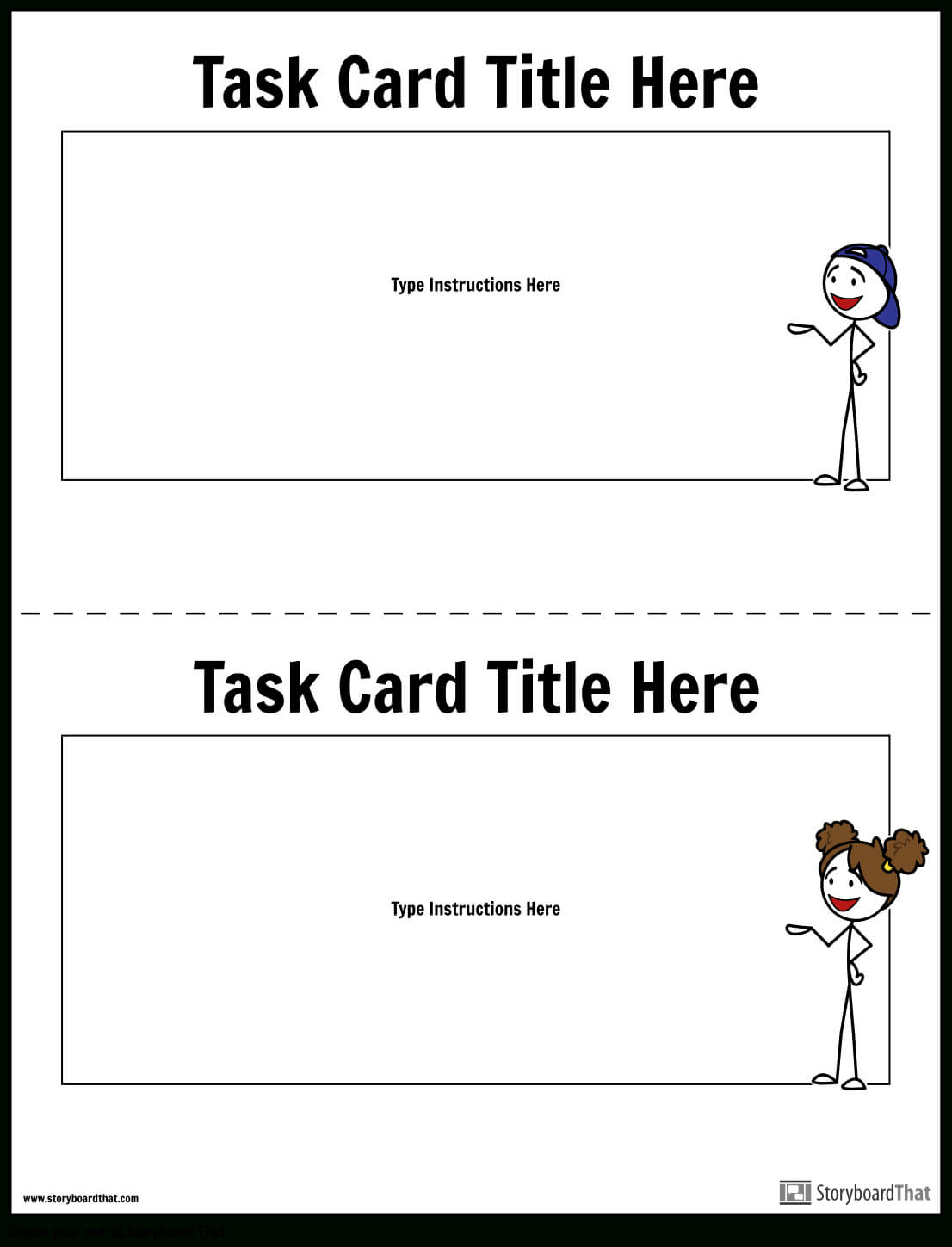 Task Card Template 1 Storyboardworksheet Templates Pertaining To Task Cards Template