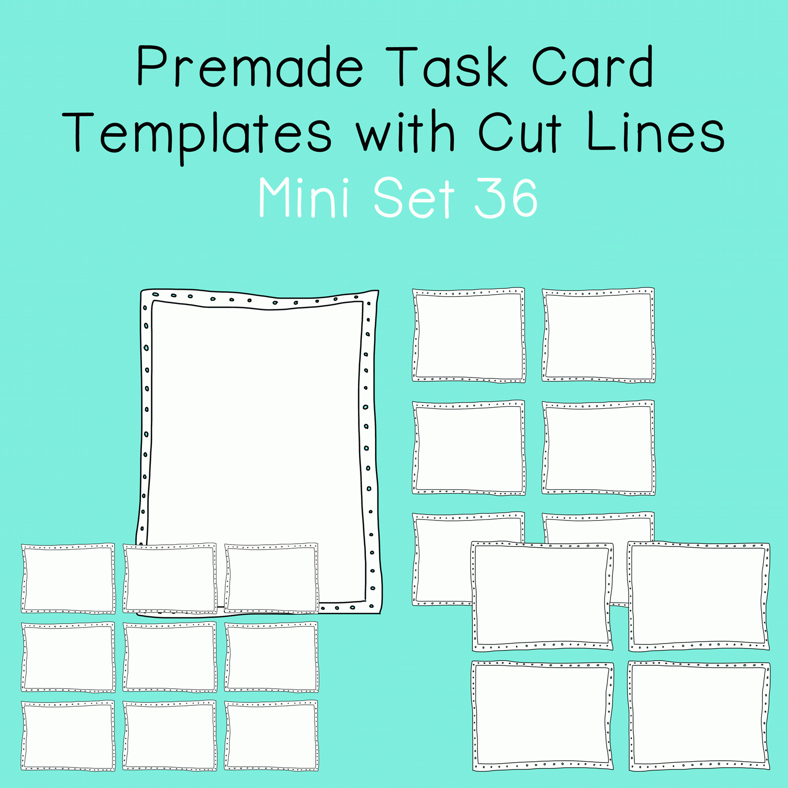 Task Card Template – Mini Set 36 – Frames – Borders Regarding Task Cards Template