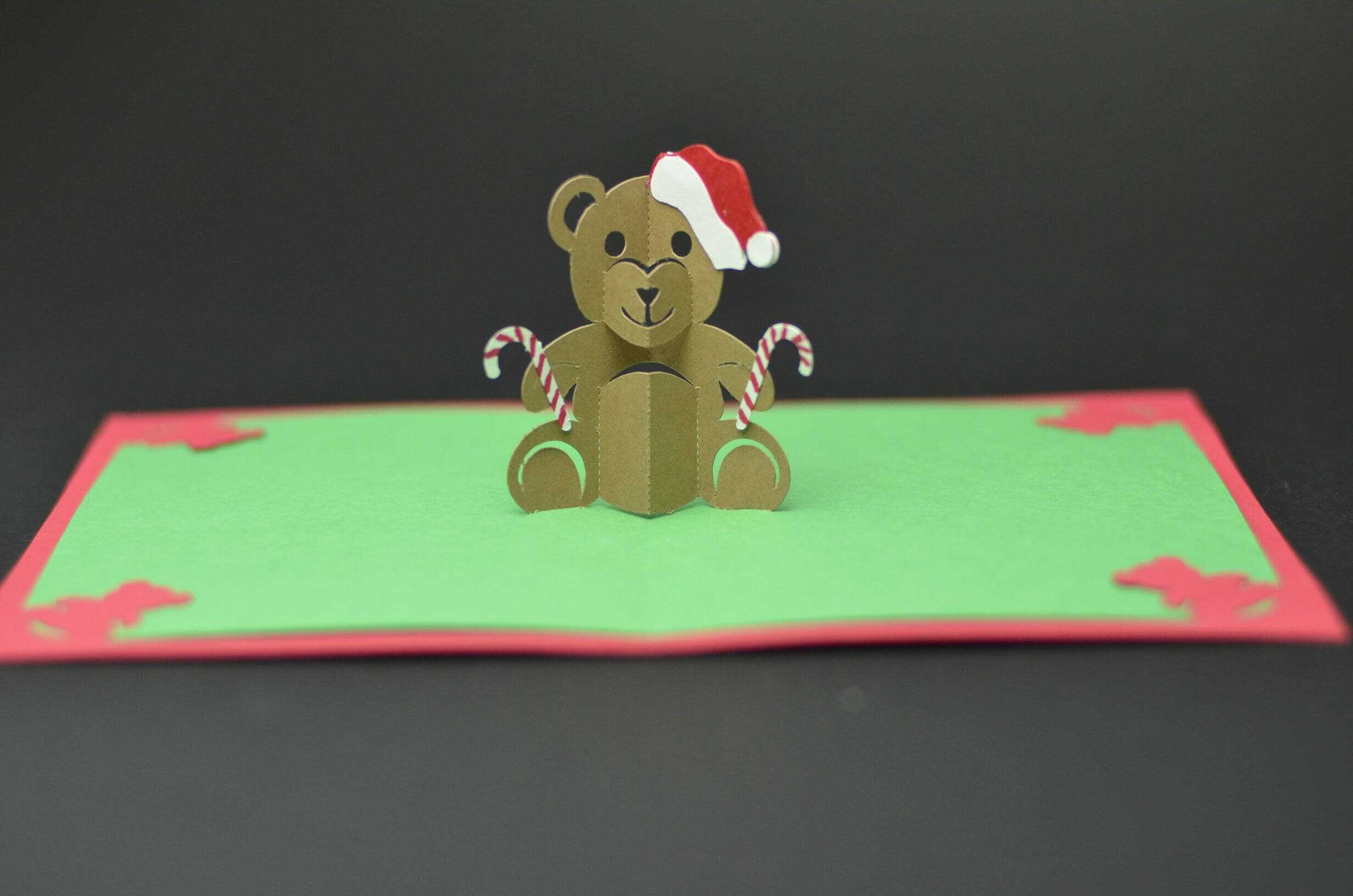 Teddy Bear Pop Up Card: Tutorial And Template | Pop Up Regarding Teddy Bear Pop Up Card Template Free