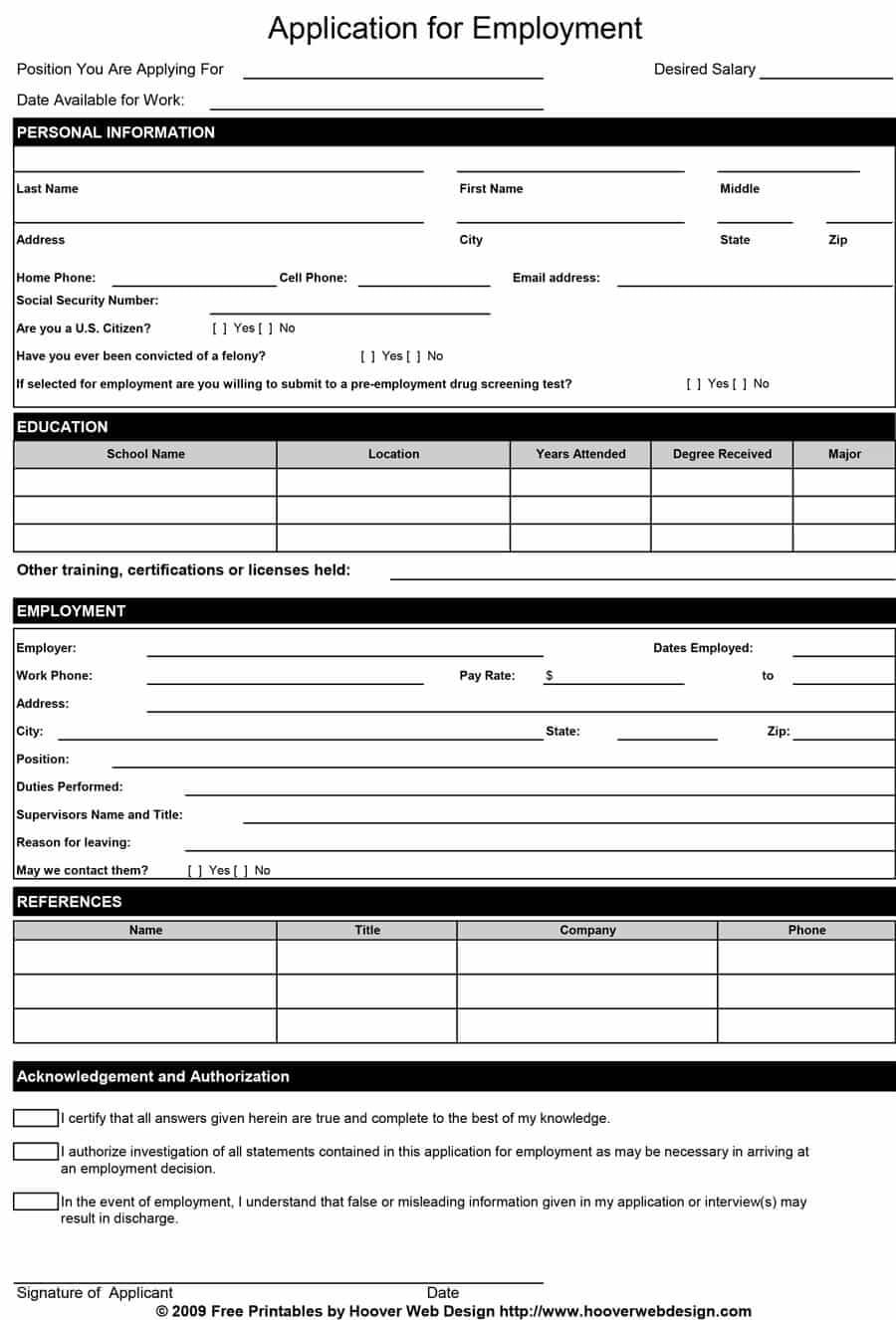 Template Application For Employment – Forza.mbiconsultingltd Pertaining To Employment Application Template Microsoft Word