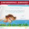Template Certificate Swimming Award Stock Illustrations – 17 Within Free Swimming Certificate Templates