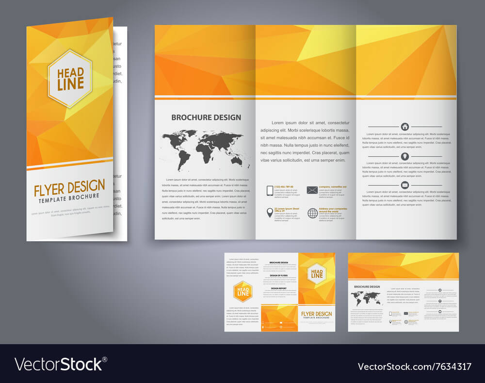Template Design Three Fold Flyer Brochure In Free Three Fold Brochure Template