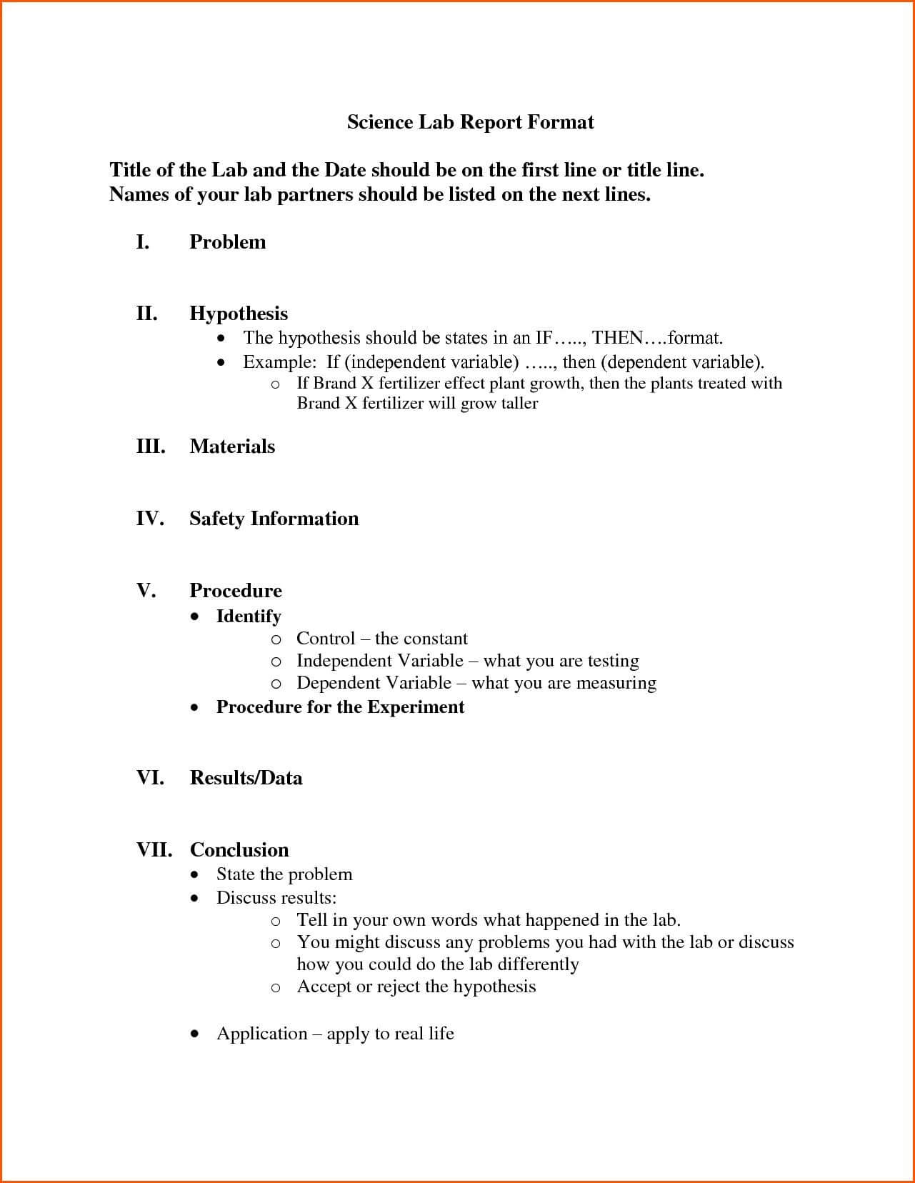Template Lab | Lab Report, Lab Report Template, Report Template Regarding Formal Lab Report Template