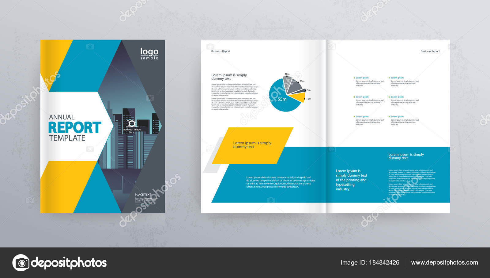 Template Layout Design Cover Page Company Profile Annual With Cover Page For Annual Report Template